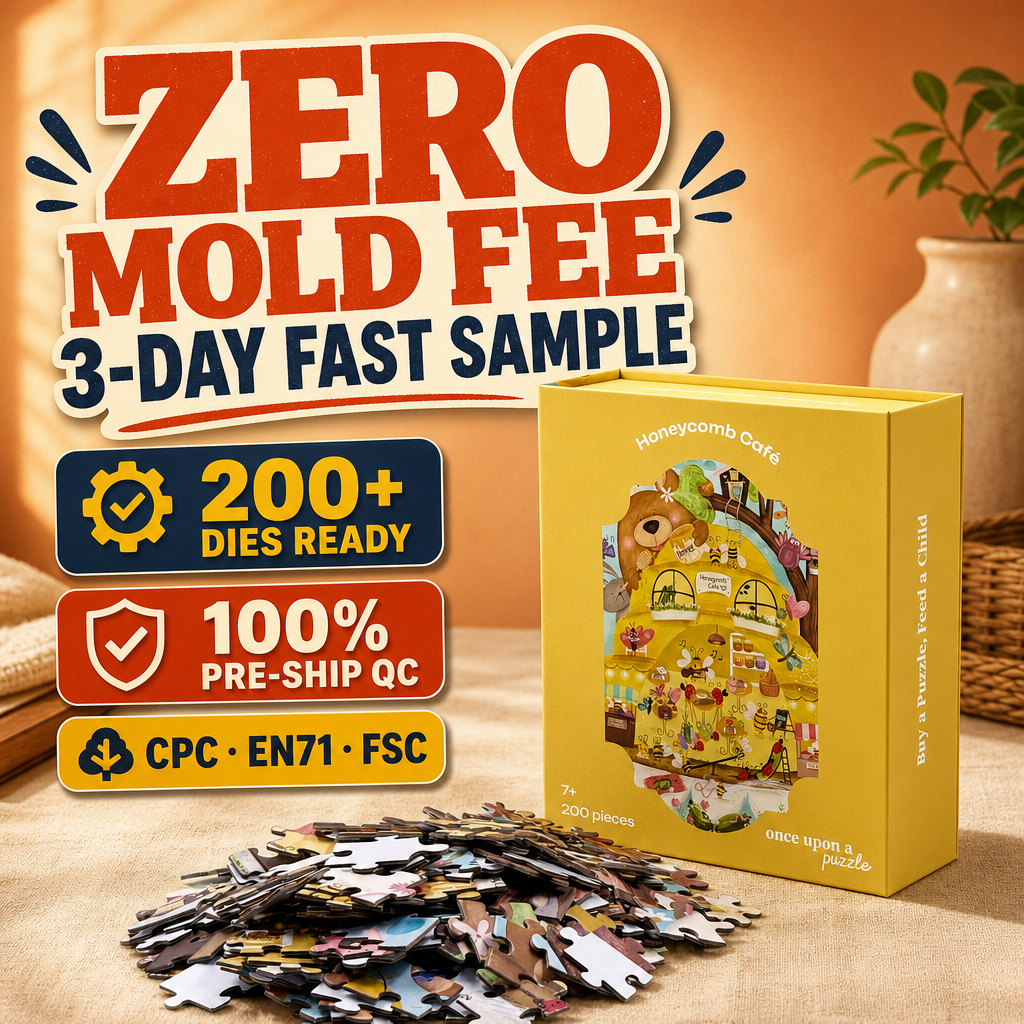 Premium-Kunstpuzzle 500 bis 1000 Teile Silberfolie