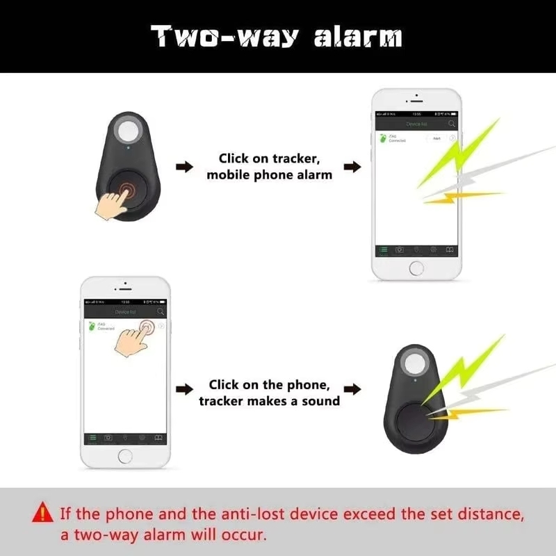 Mini GPS Schlüsselfinder Bluetooth Tracker Alarm 2