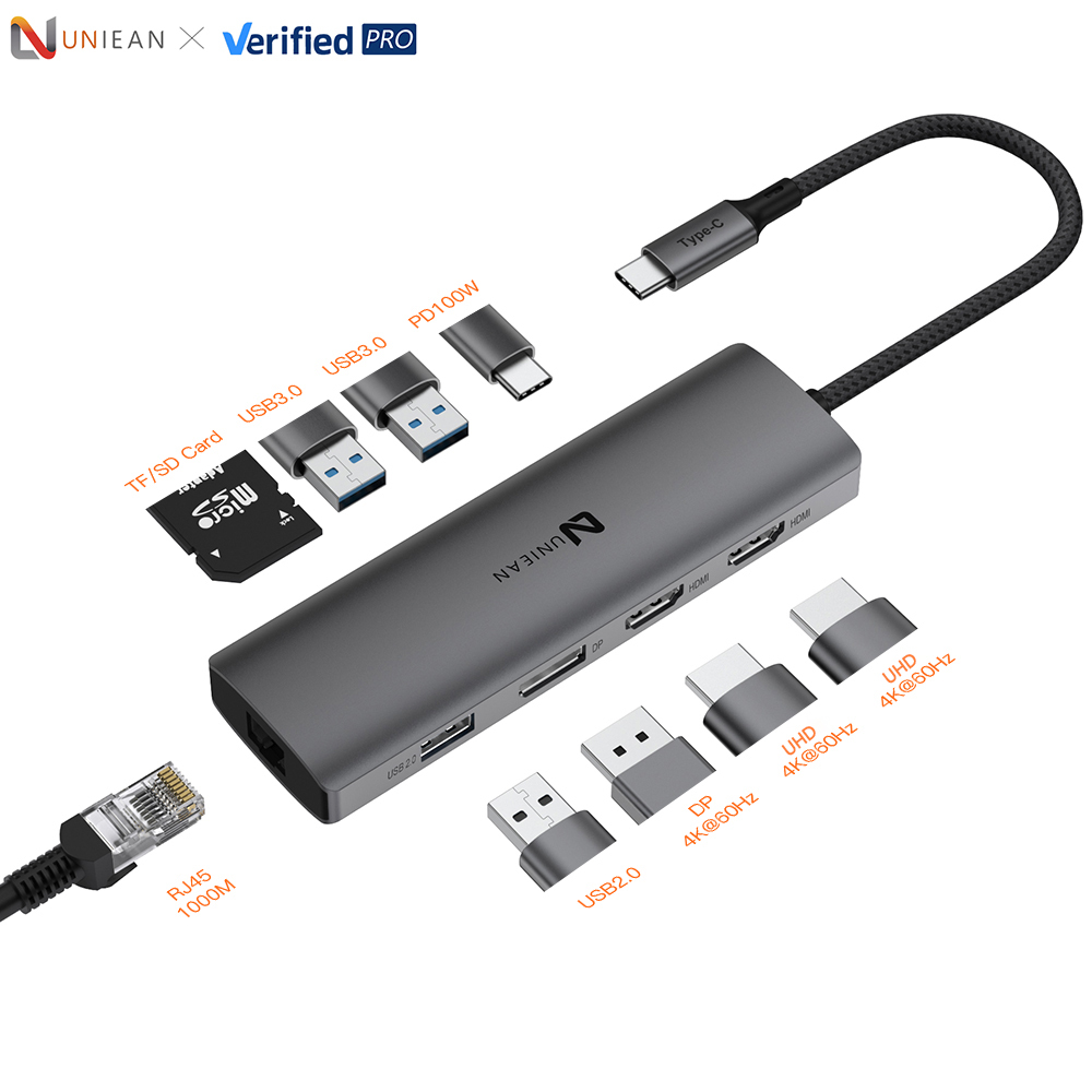 8-in-1 USB-C Hub mit UHD-Anschluss