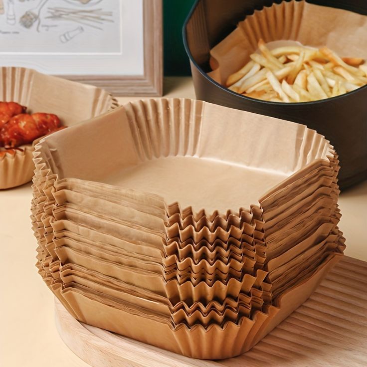 Biologisch abbaubare Airfryer-Einlage aus Papier