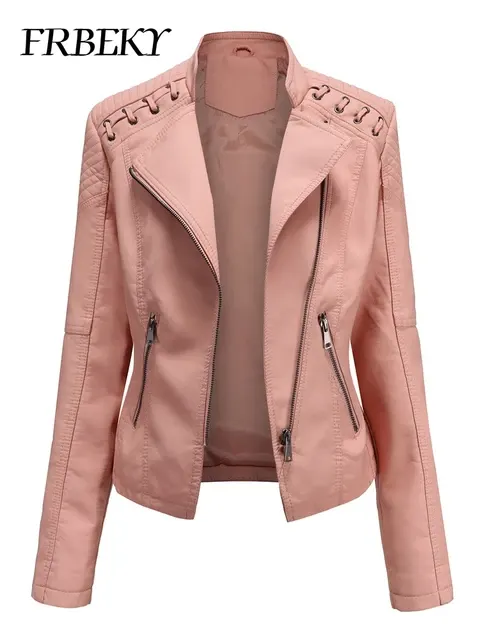 Kurze Kunstlederjacke 4
