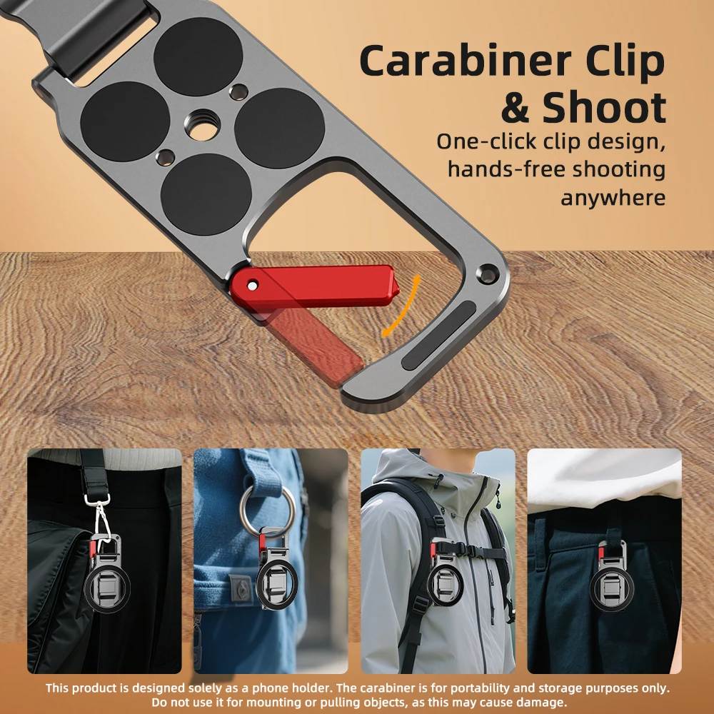 Magnetischer Handyhalter mit Karabiner, MagSafe 3