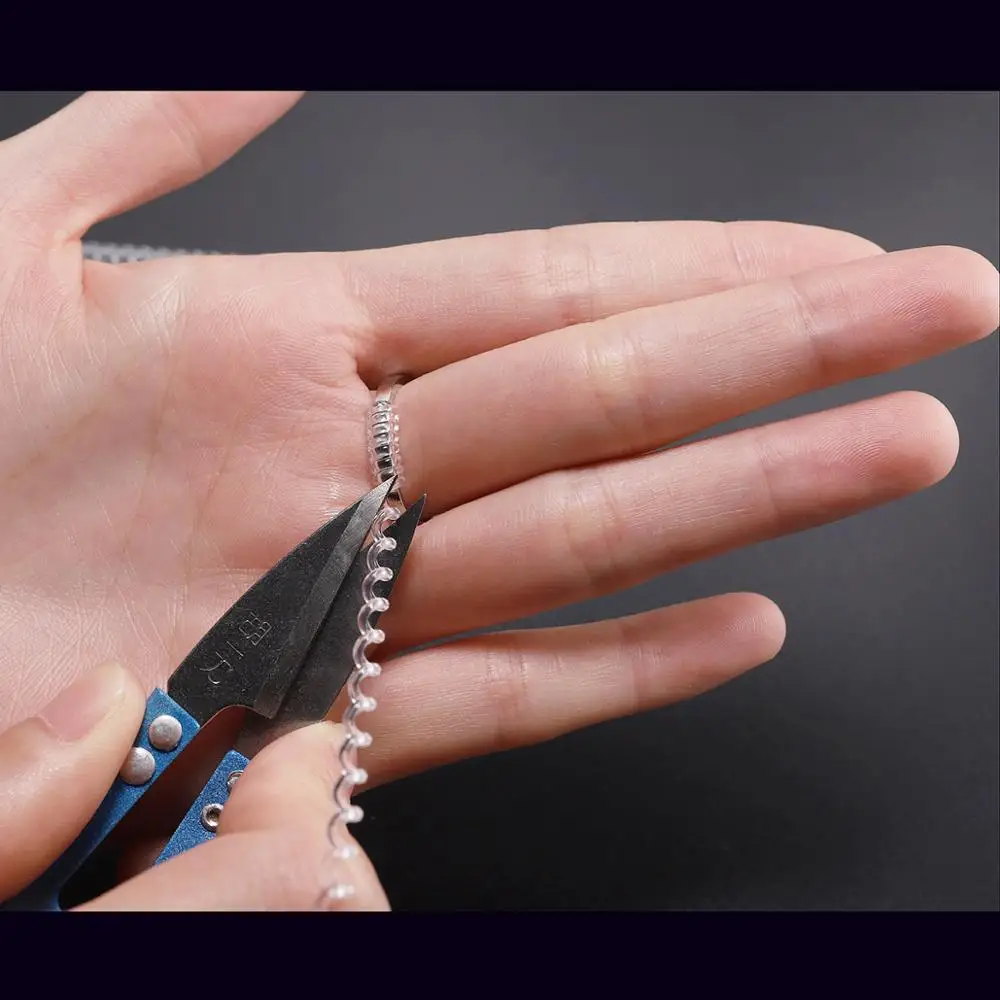 Transparentes Spiral-Ringgrößen-Werkzeug für Schmuck 4