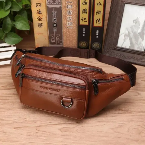 Leder-Bauchtasche