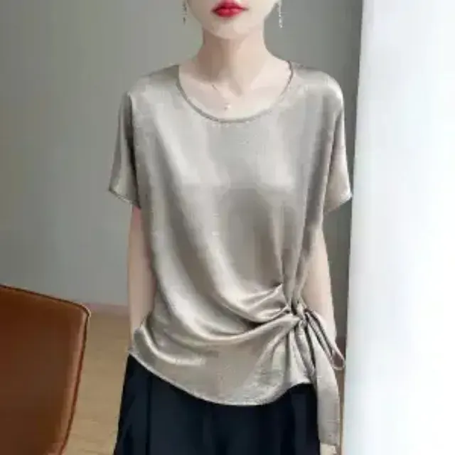 Kurzarm Seiden T-Shirt 3