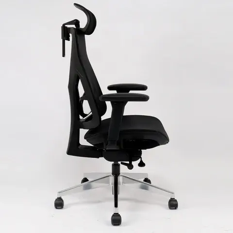 Modellbürostuhl Chefsessel mit Netzrücken und Armlehnen