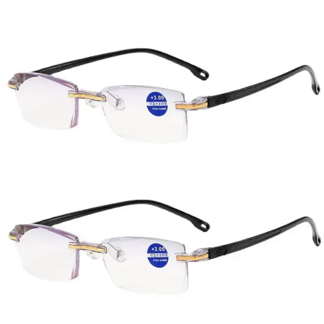 Ultraleichte randlose Lesebrille im Retro-Stil 4