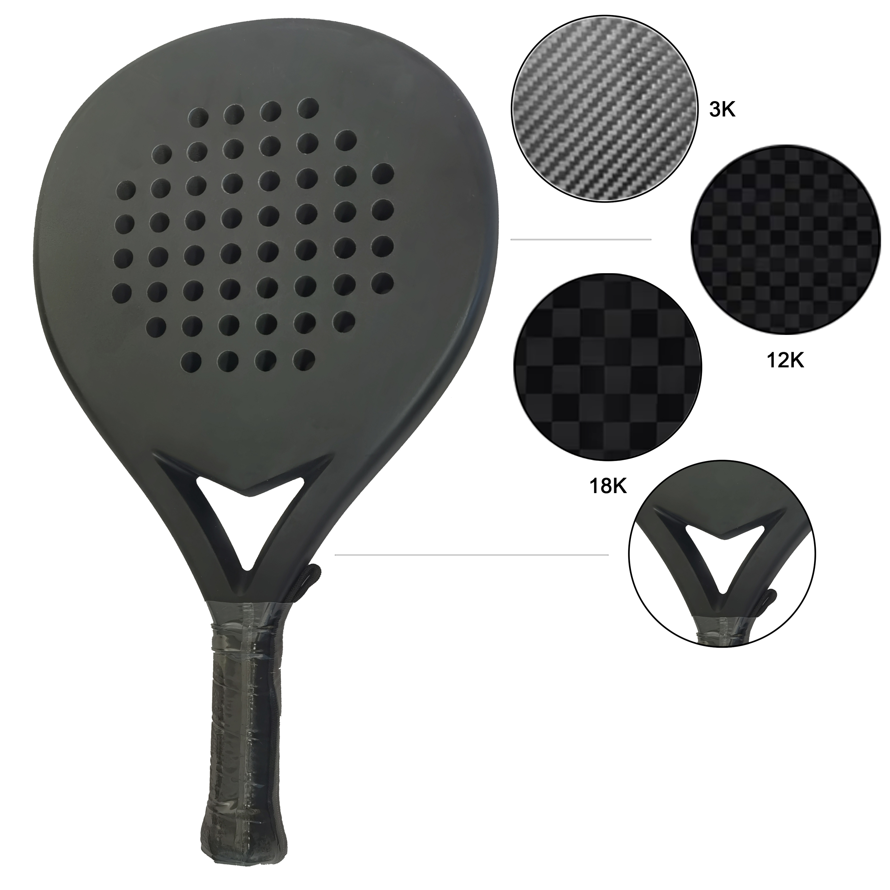 Hybrid-Padelschläger aus Carbon und Fiberglas 3