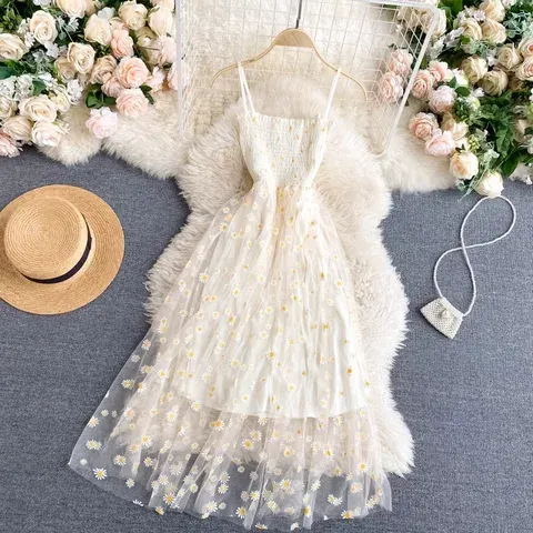 Blumen-Trägerkleid