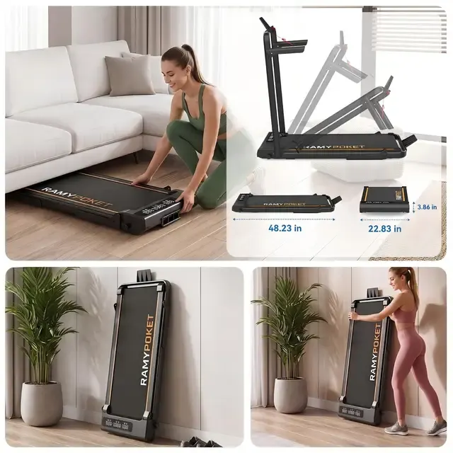 Klappbares Laufband mit Handlauf, 150 kg 3