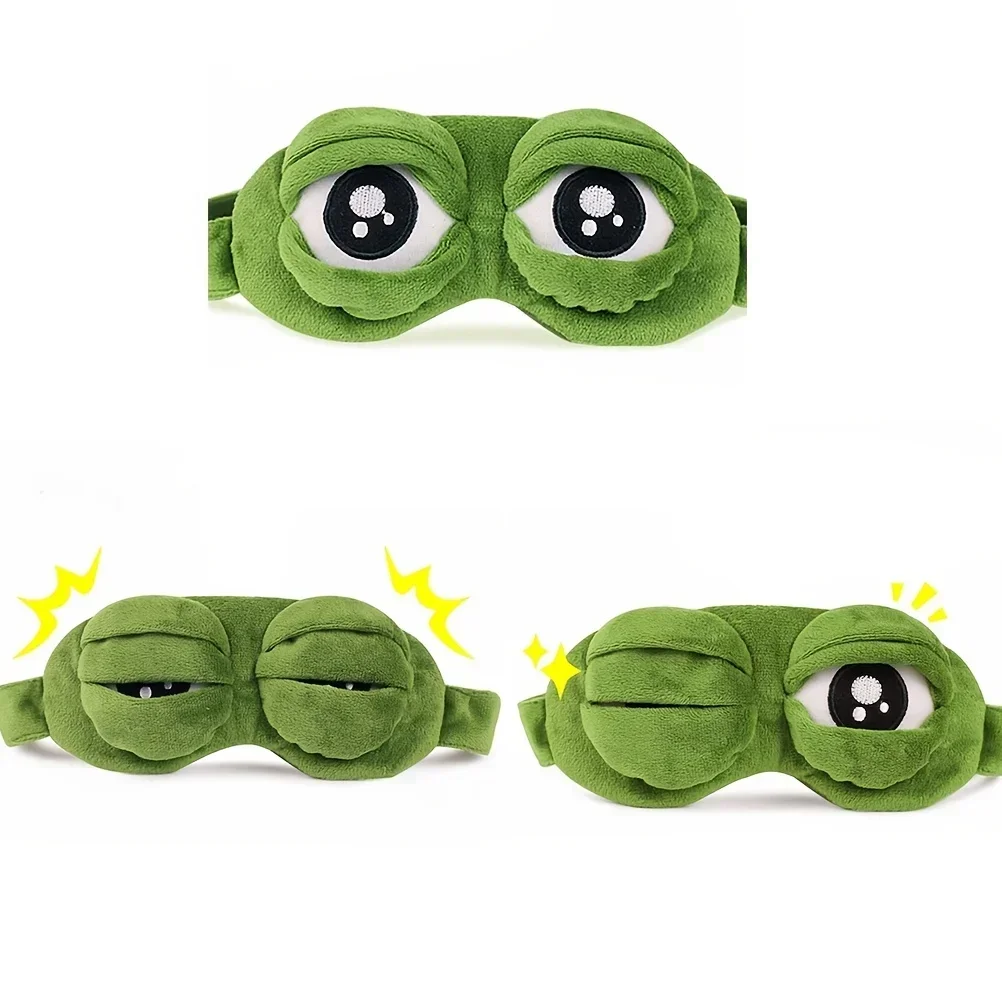 Kreative Frosch-Schlafmaske aus Weichstoff 3