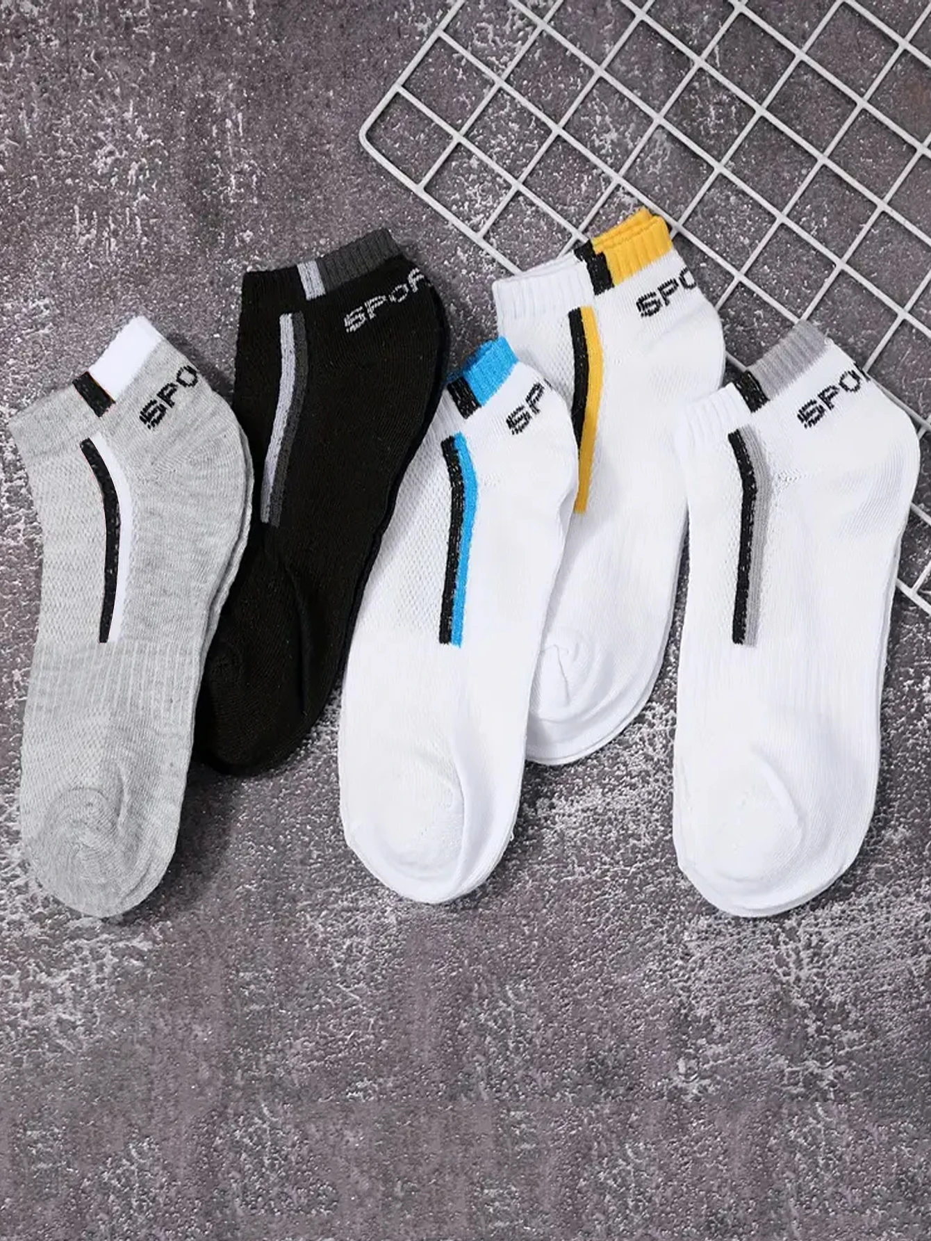 Atmungsaktive Mesh-Knöchelsocken für Herren 3