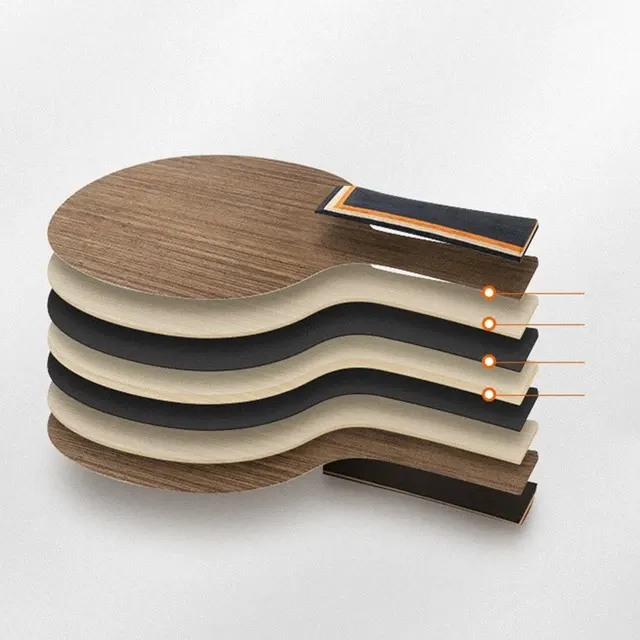 Tischtennisschläger aus Ebenholz mit langem Griff 3
