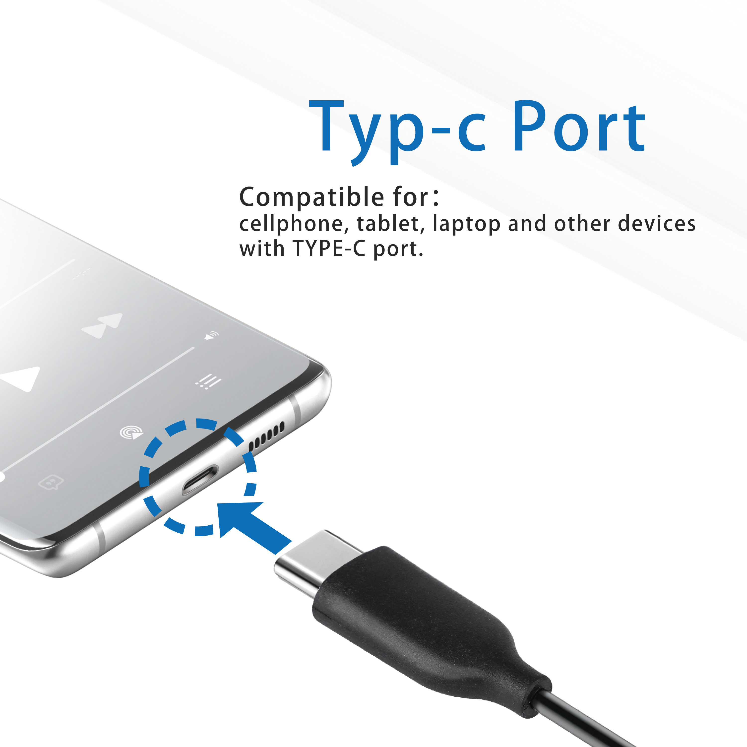 Offene Ohrhörer Typ-C Kabel Bassstark 3