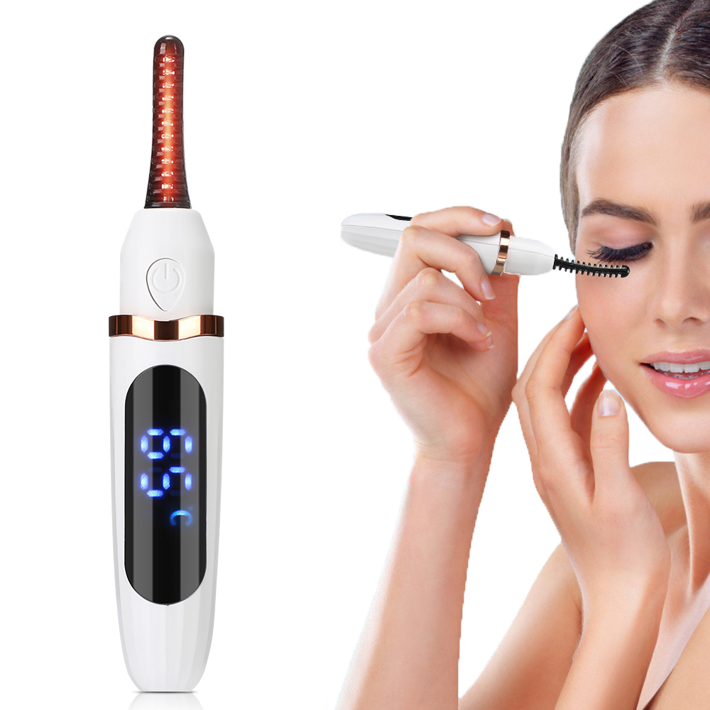 LED-Display-Wimpernzange in Weiß-Rosa
