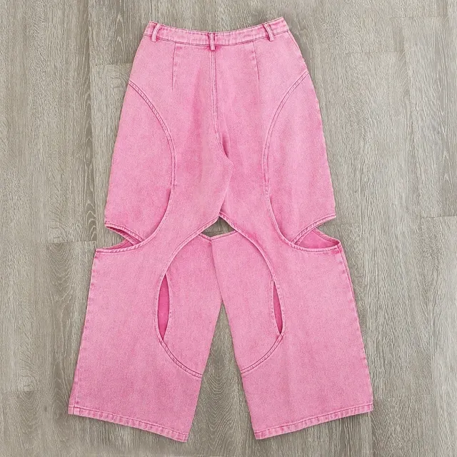 Damen-Baggy-Jeans hohe Taille 2