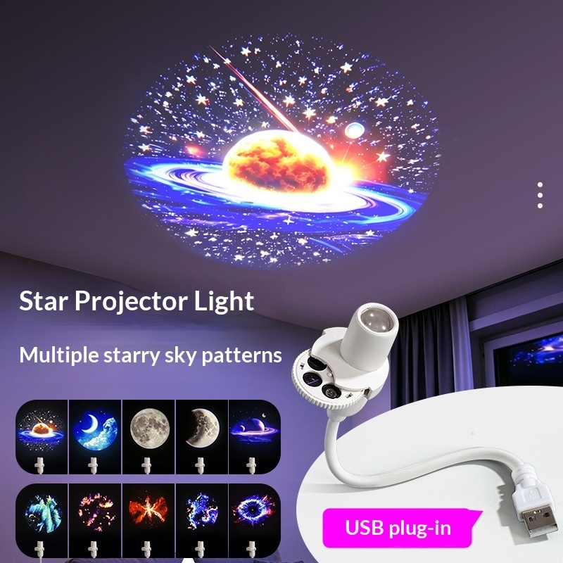 LED-Sternen-Mondlampe fürs Schlafzimmer