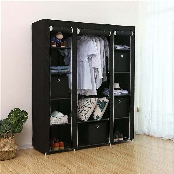 Kleiderschrank aus Vliesstoff mit 16 Fächern 4