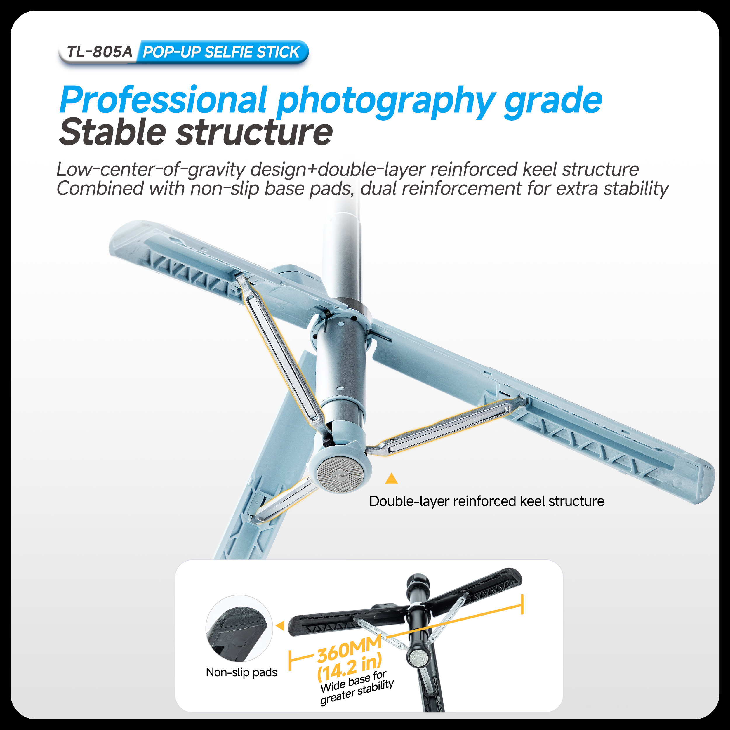 Stabiles Selfie-Stativ mit Fernbedienung 2