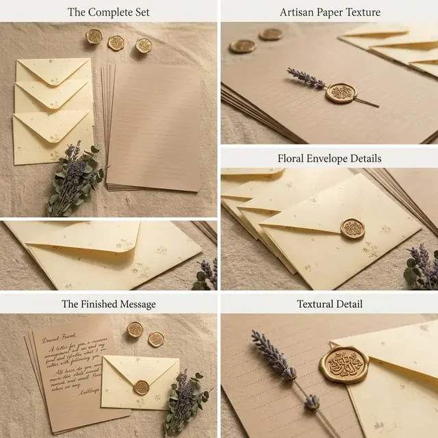 Vintage-Briefpapier-Set 4