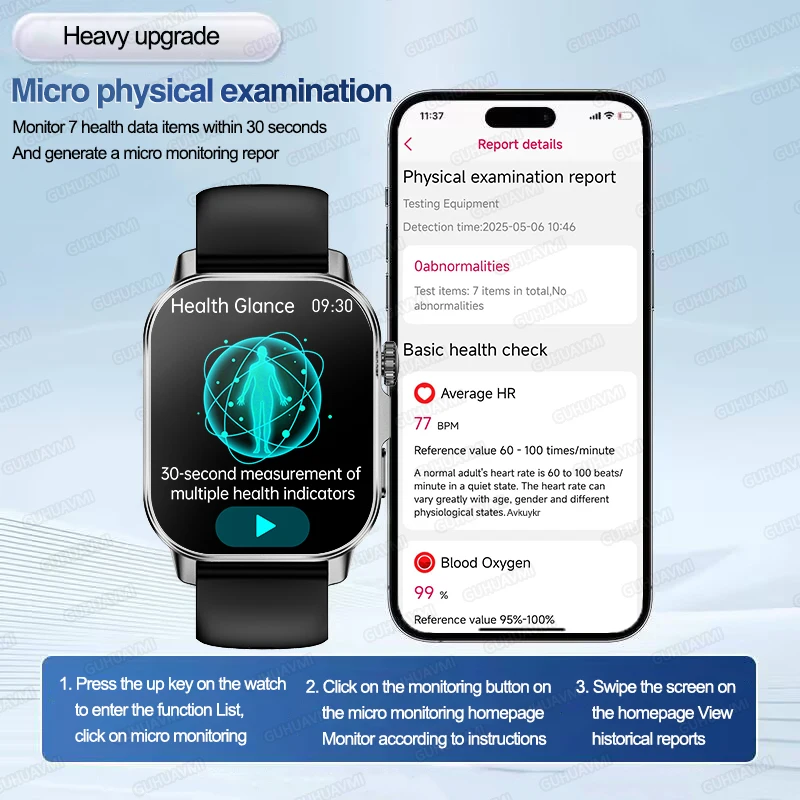 Smartwatch mit EKG und Blutdruckmessung 4