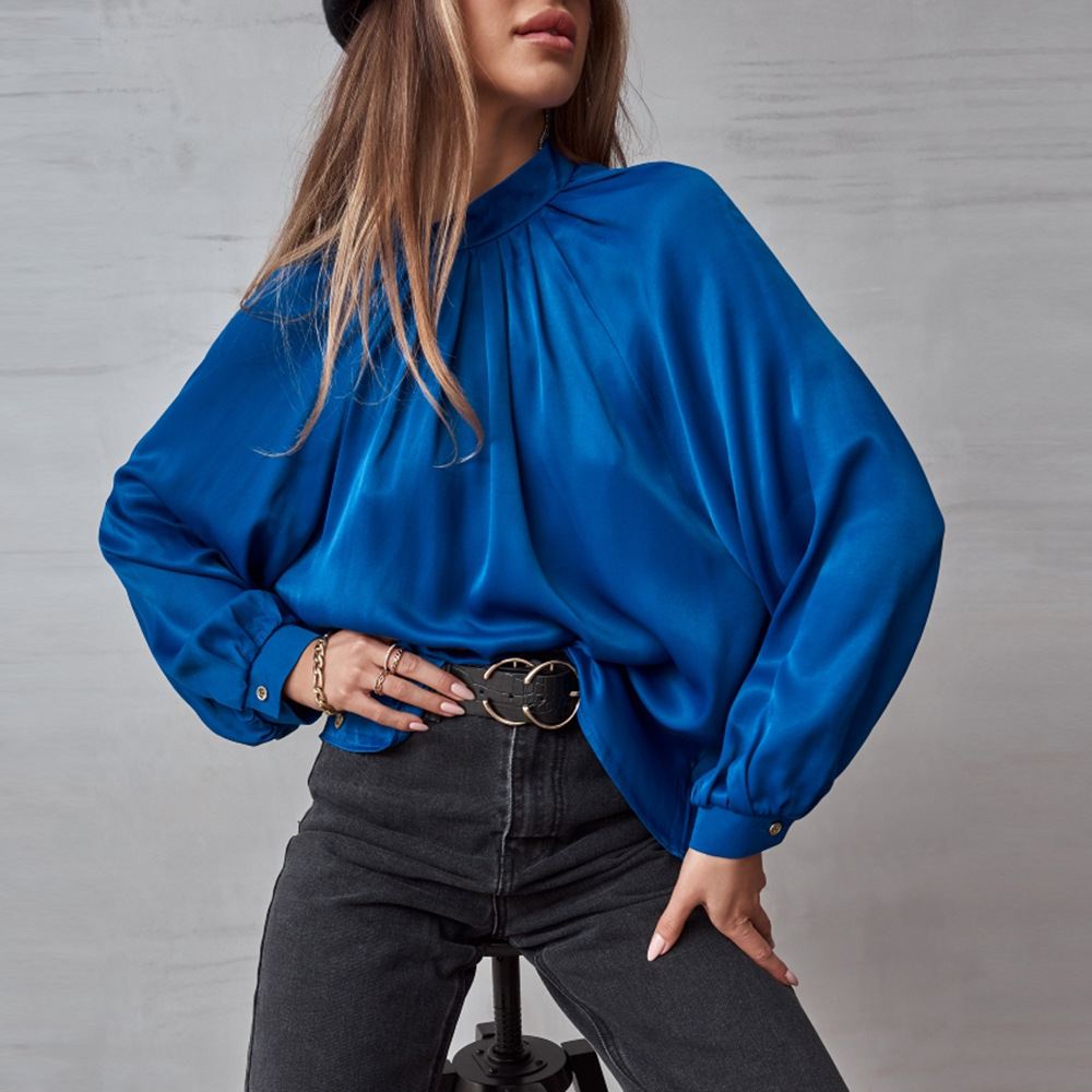 Stehkragenbluse