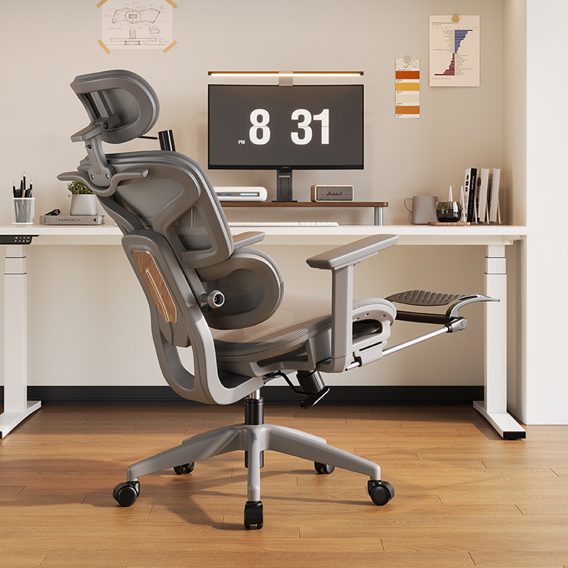 Ergonomischer Netz-Bürostuhl mit verstellbarer Kopfstütze 4