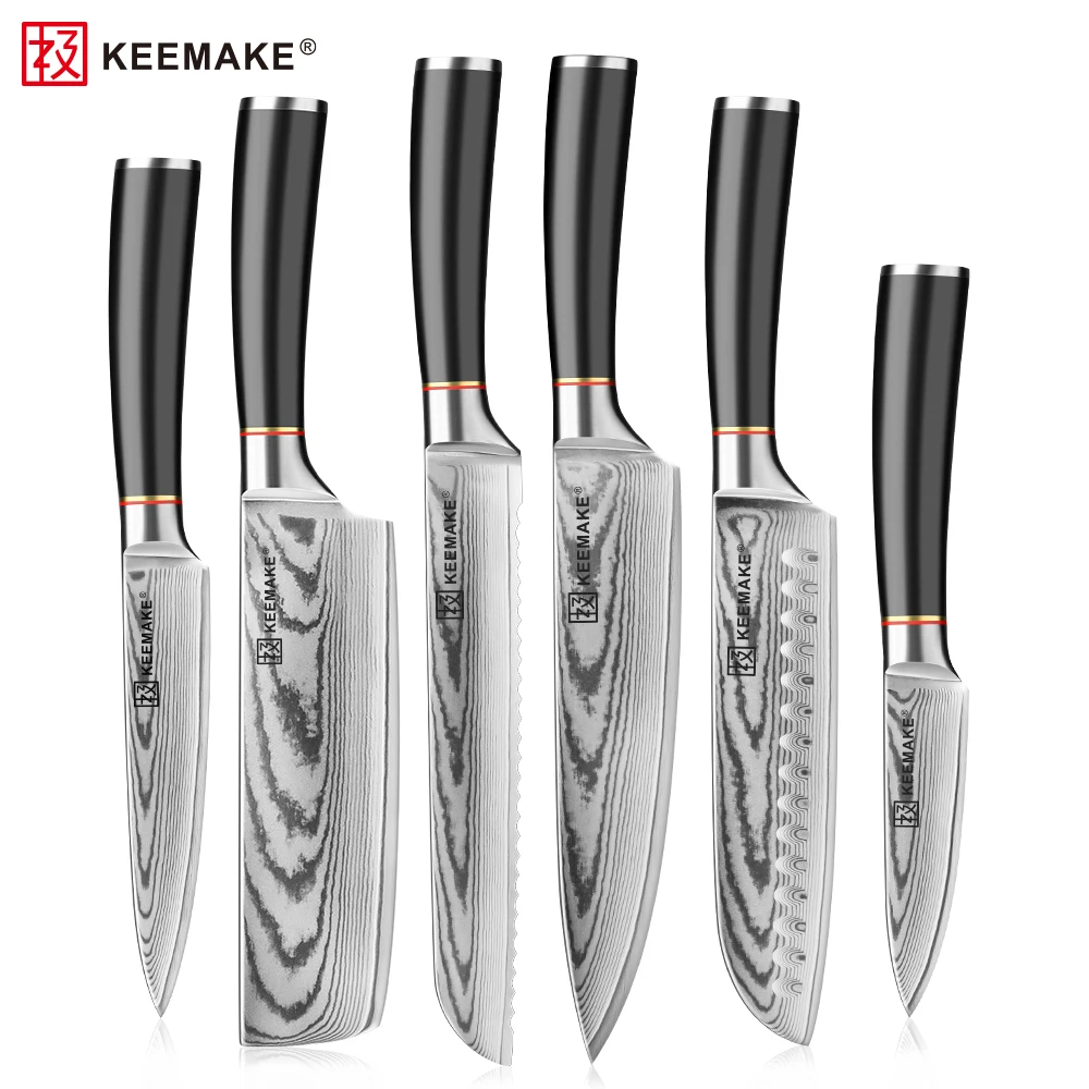 6-teiliges Damast-Messerset mit ABS-Griff 2