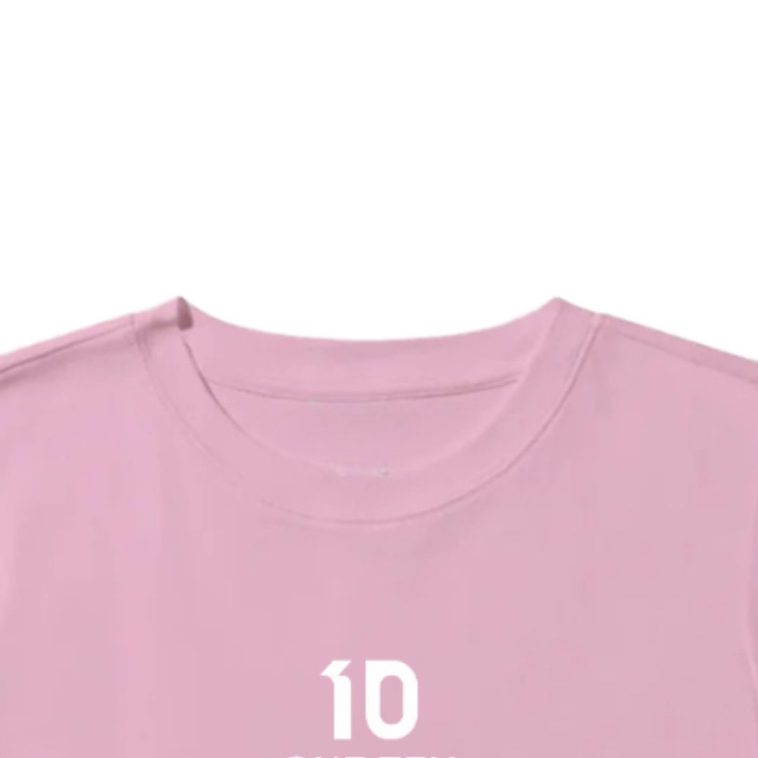 Rosa Baby Tee aus Baumwolle 2