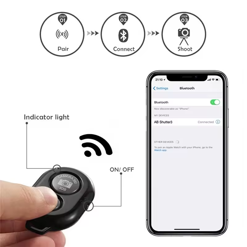 Handy-Stativ mit Fernauslöser 4