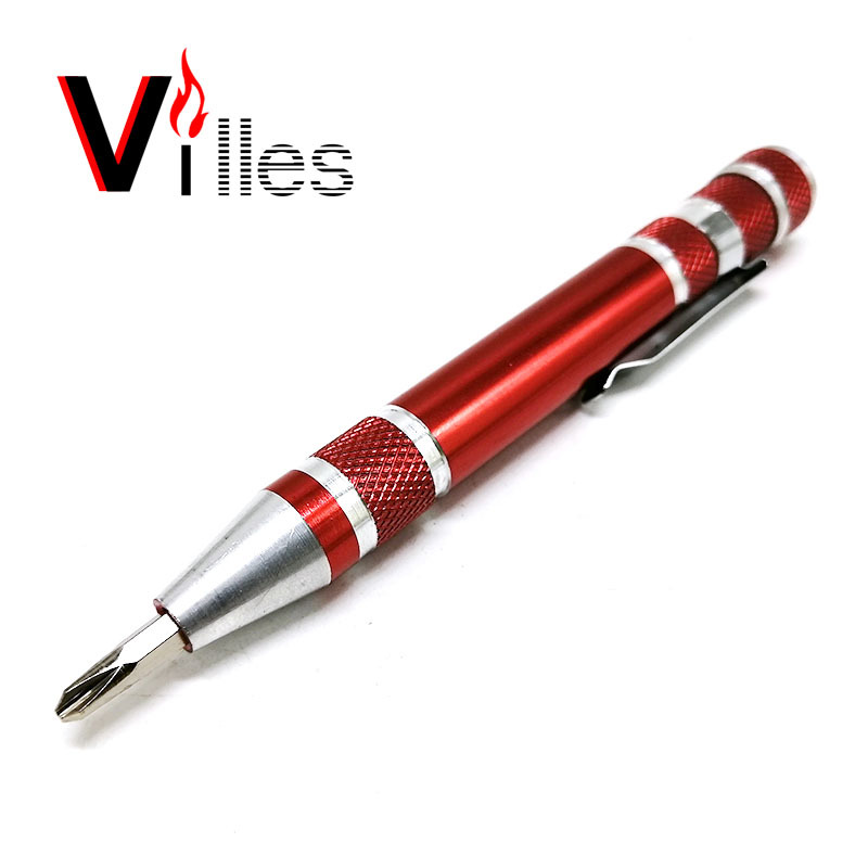 8-in-1 Magnet-Stift-Schraubendreher mit Werbeaufdruck 4