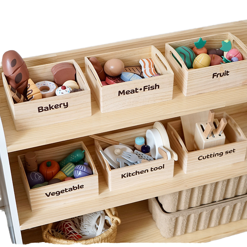 Montessori-Holzschneideset für Kinderküche