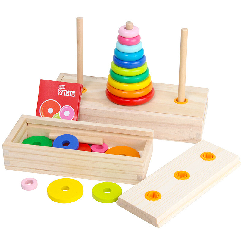 Natürliches Holz-Stapelspielzeug mit Montessori-Ansatz 2
