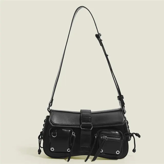 Kunstleder-Schultertasche 3