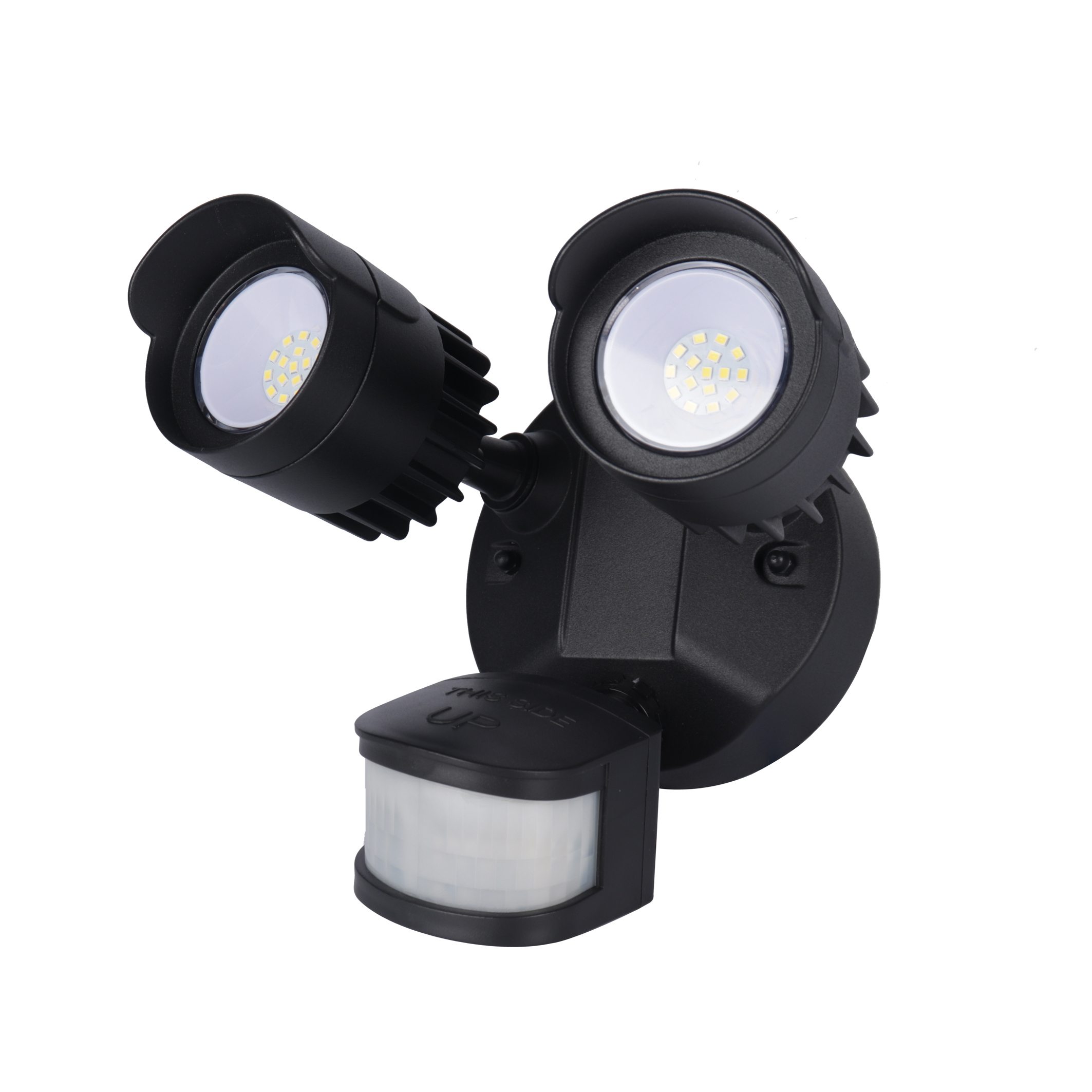 Schwarze LED-Bewegungsleuchte für Außen, IP54 2