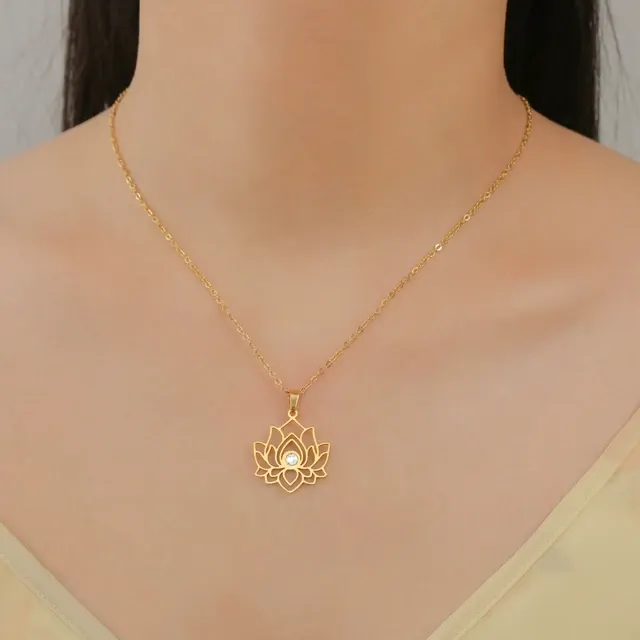 Lotus-Anhänger-Halskette 4