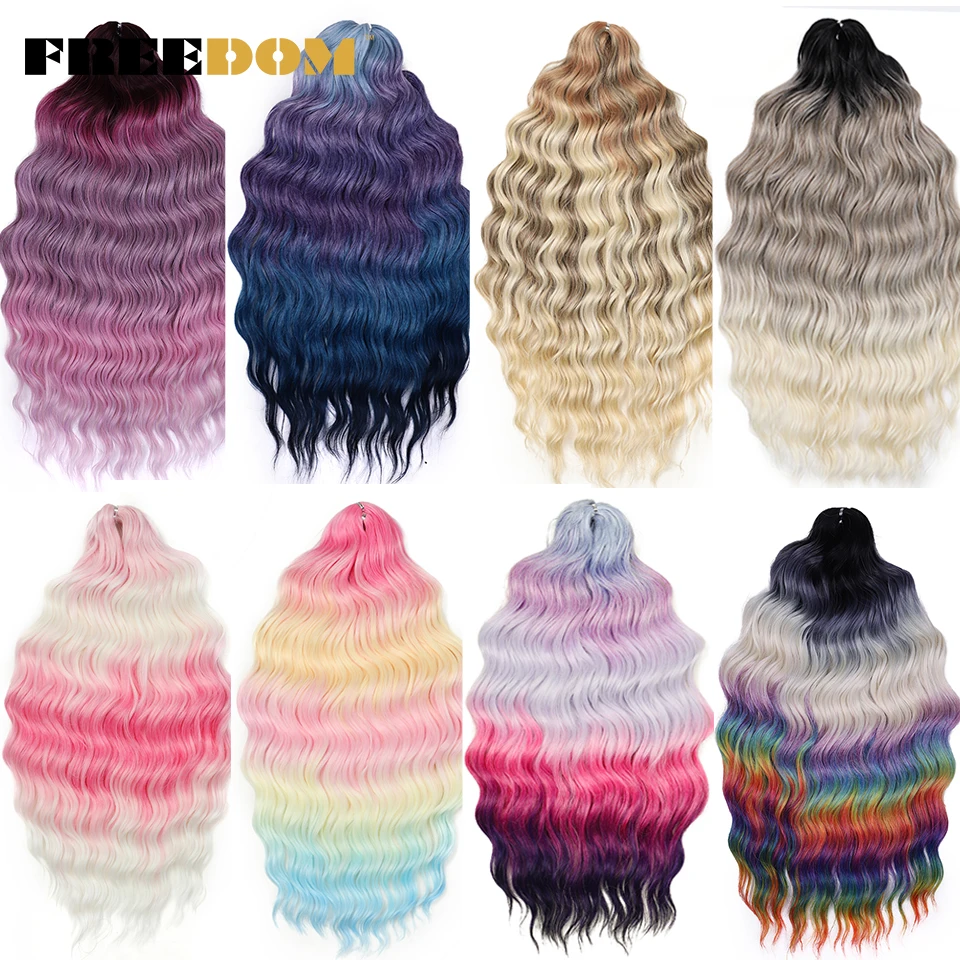 Lockige Ombre Flechthaar-Verlängerung 60 cm 2