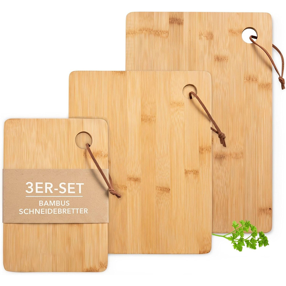 Klassisches Bambus-Schneidebrett-Set, 3-teilig