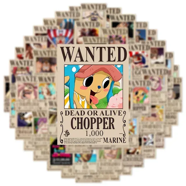 50 Anime Wanted-Poster Graffiti-Sticker 4