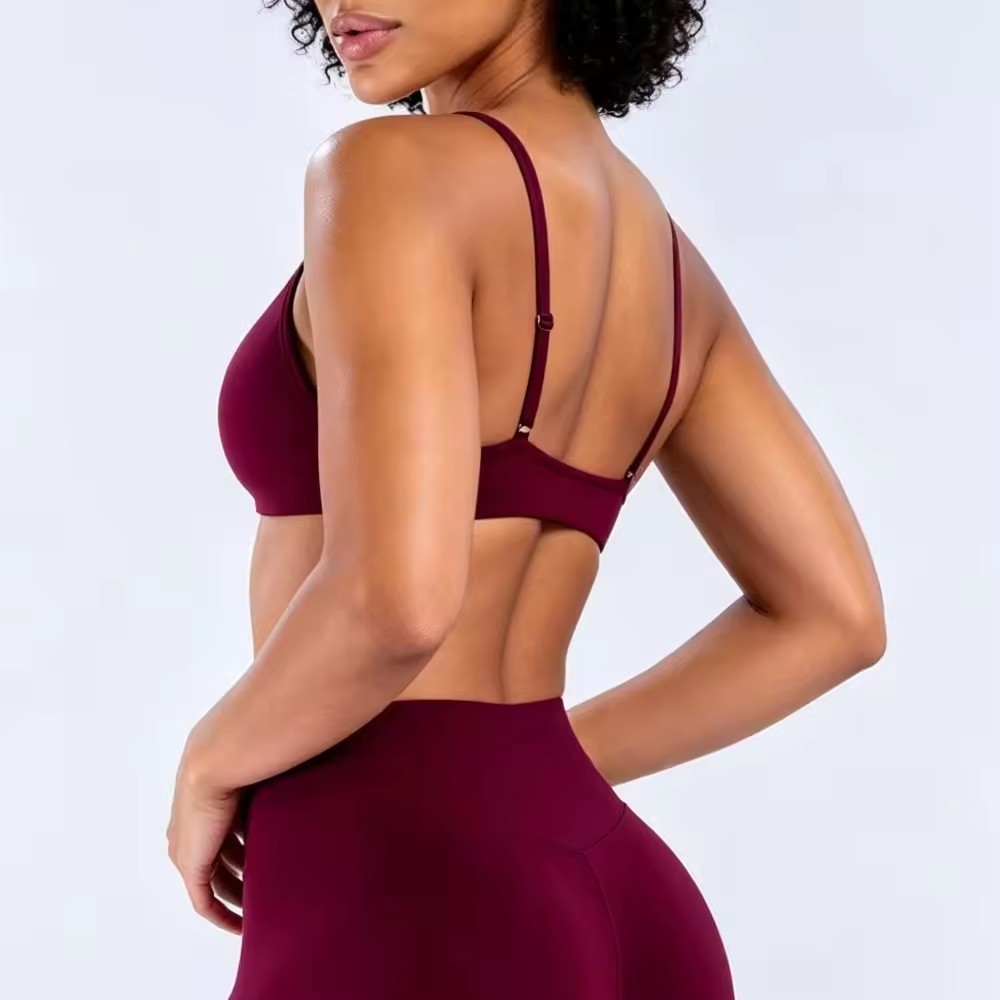 Nahtloser Damen Sport-BH mit dünnen Trägern 3