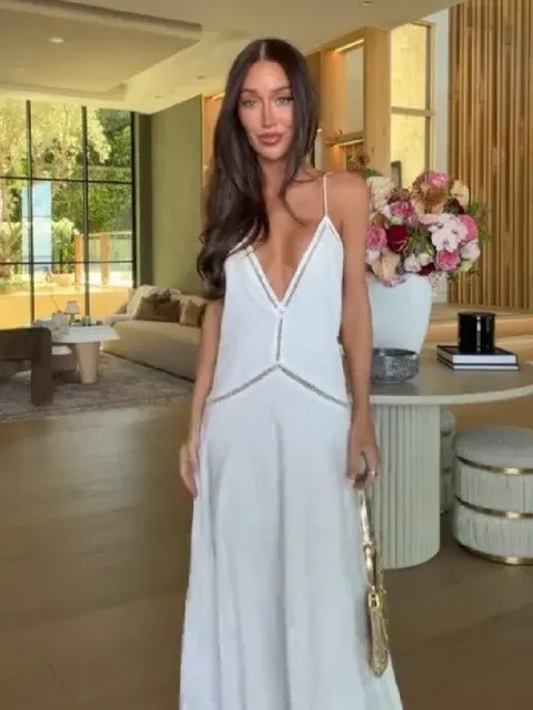 Weißes Maxikleid 2