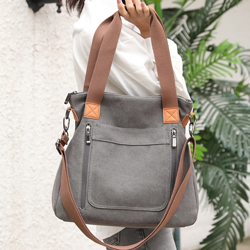 Leichte Canvas-Tote für Damen