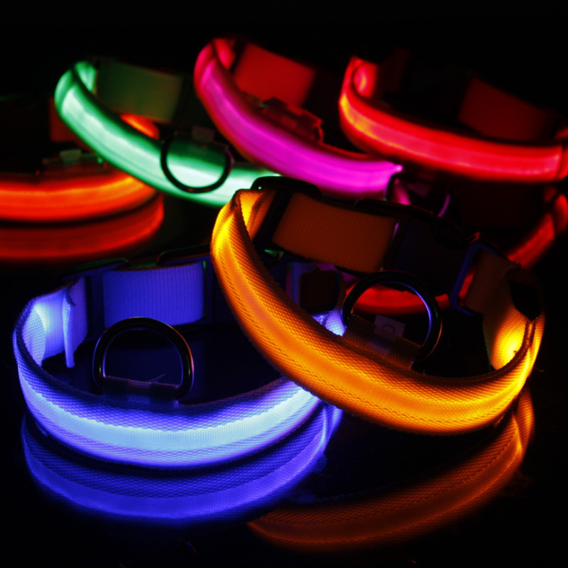 Mehrfarbiges LED-Haustierhalsband mit USB 2