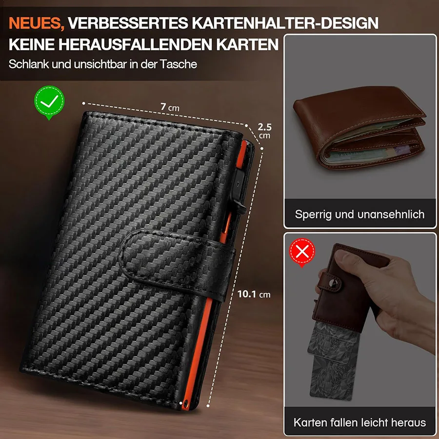 Pop-Up-Herrengeldbörse mit RFID-Schutz 4