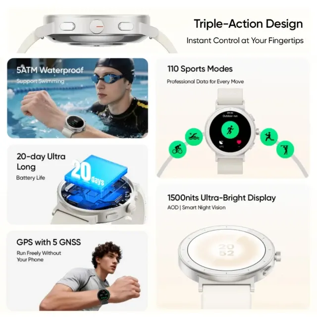 Wasserdichte Smartwatch mit GPS und Sportmodi 2