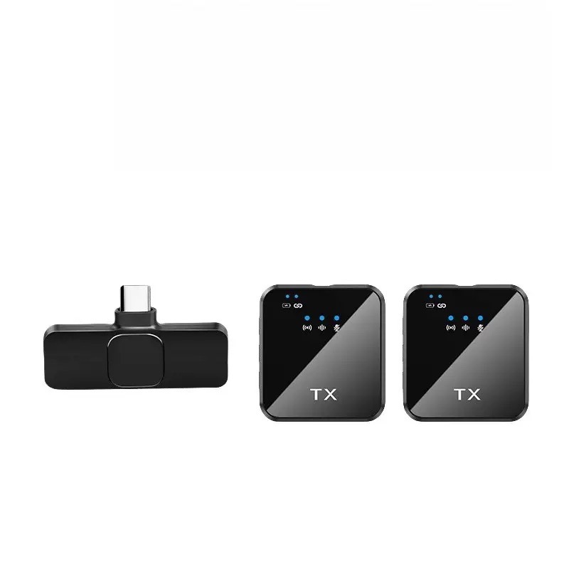 Drahtloses Mini-Lavalier-Mikrofon 3-in-1 Doppelset 3