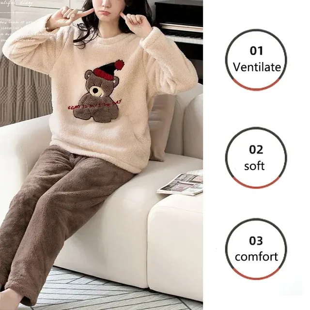 Damen-Pyjama-Set Übergröße 4
