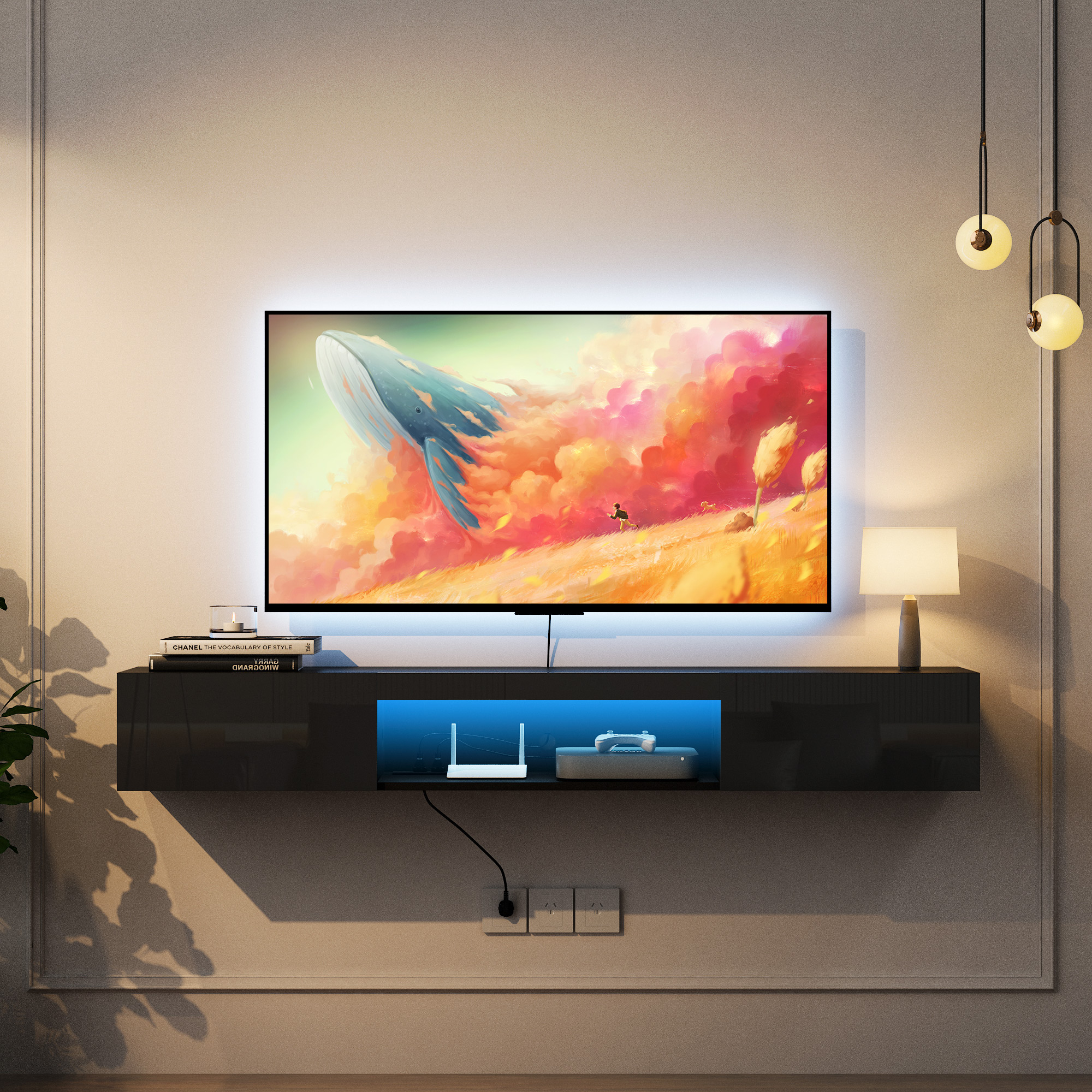 Schwebendes TV-Board