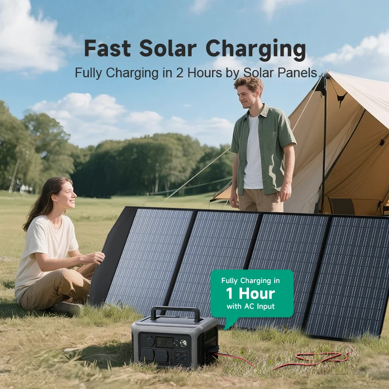 Tragbares Solarkraftwerk 299 Wh LiFePO4 600 W 2
