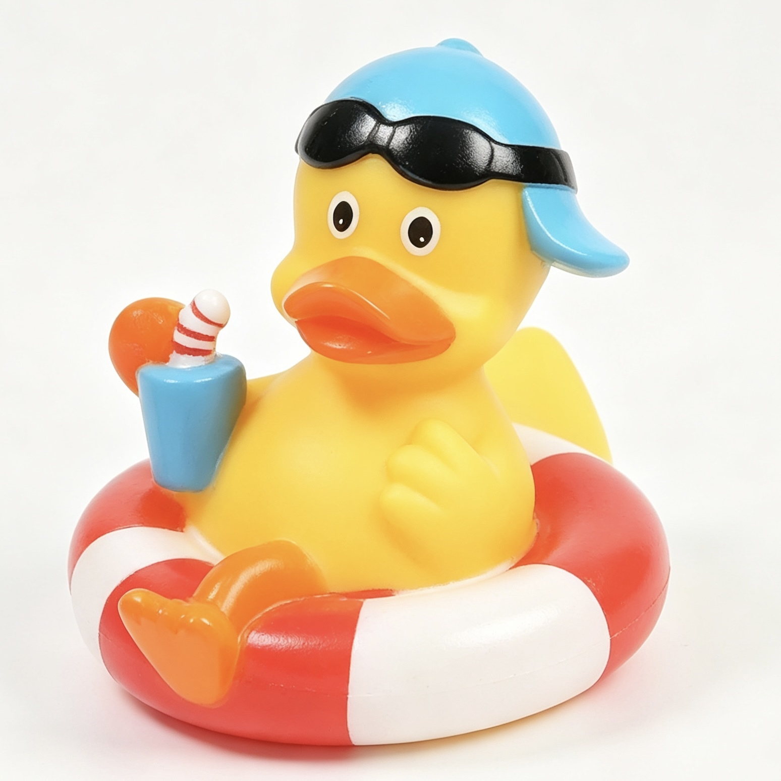 Schwimmer-Gummiente mit Badekappe 2